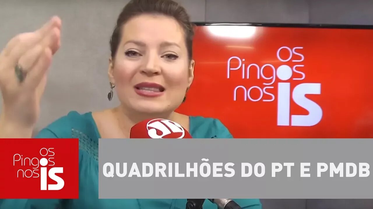 Joice: Janot ajuda quadrilhões do PT e PMDB