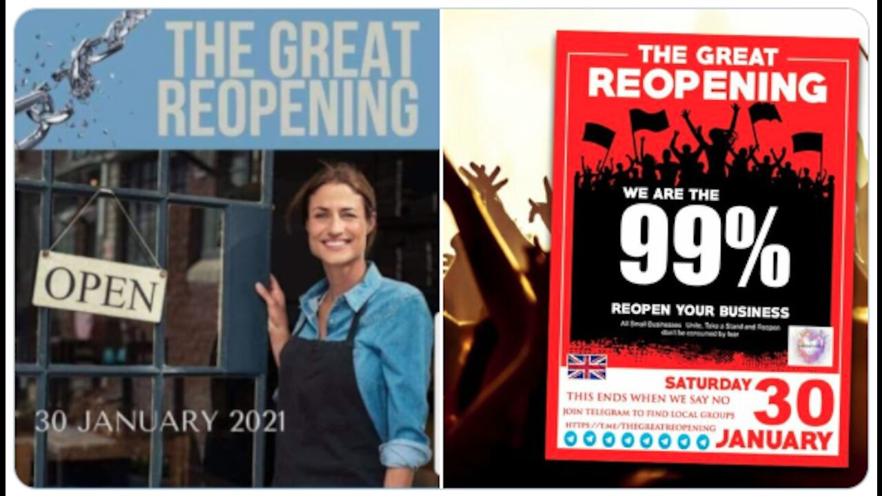 THE GREAT REOPENING! There’s No Stopping It! And It Will NOT Be Televised!