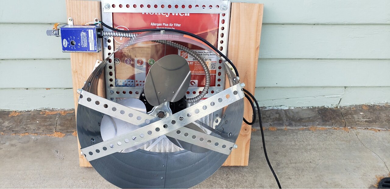 Custom Attic Intake Fan with an Air Filter