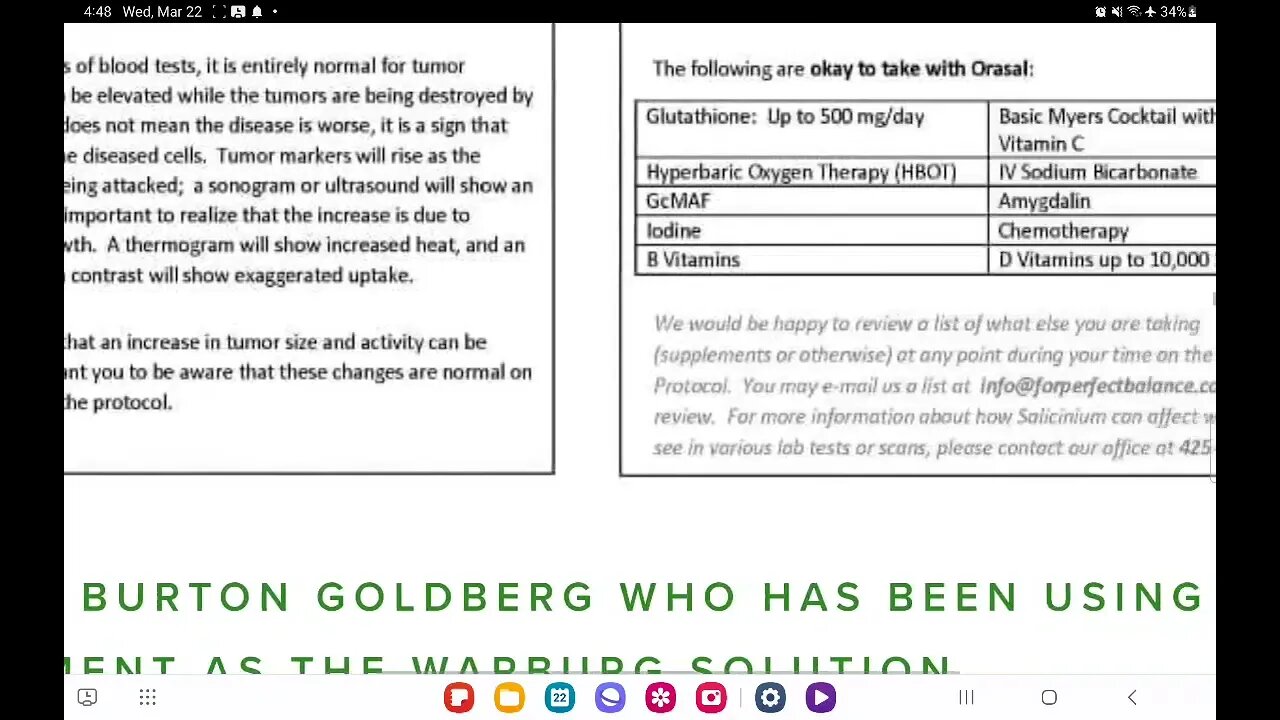 March 22, 2023 orasal salicinium protocol does and donts
