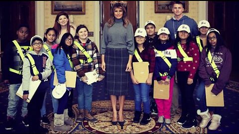 West Gate Elementary 5th grade students discuss curriculum with First Lady Melania Trump at the White House