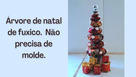 Árvore de Natal de fuxico fácil fácil