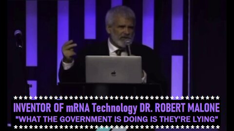 DR. ROBERT MALONE INVENTOR OF mRNA TECHNOLOGY GENE THERAPY ON GOVT OVERT MALFEASANCE