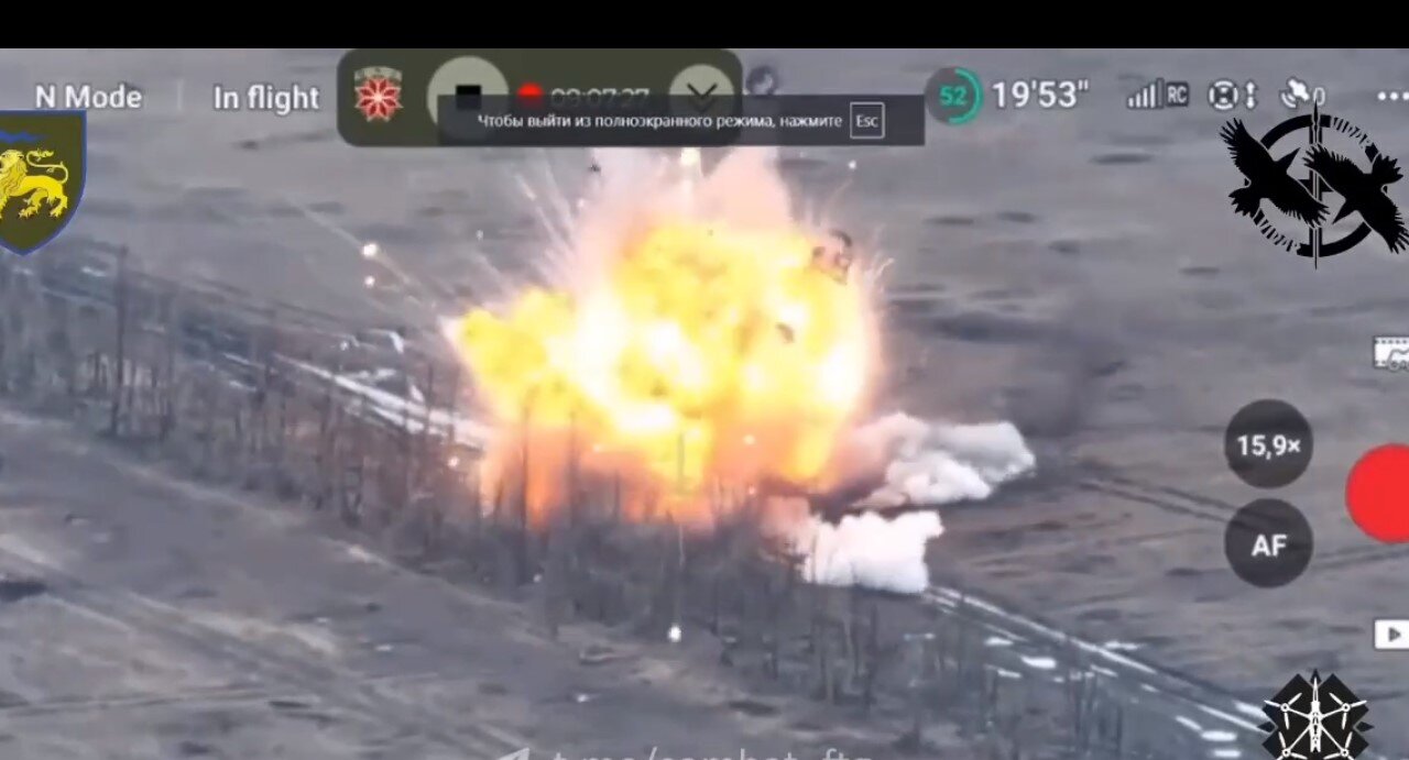 Ukrainian drones destroying Russian BMP and tanks. Yampolovka, Donetsk.