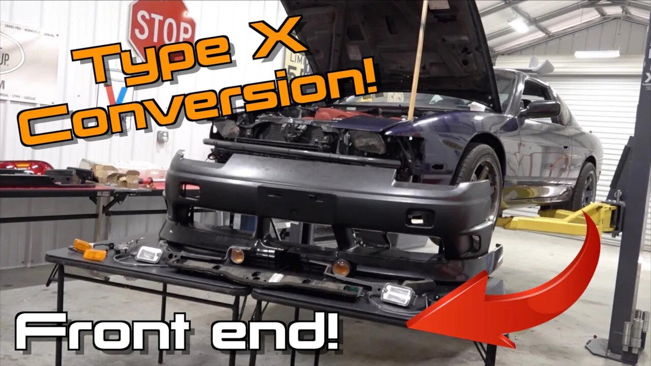 Installing An Original Nissan 180SX Type-X Front End On The RB25 240SX!