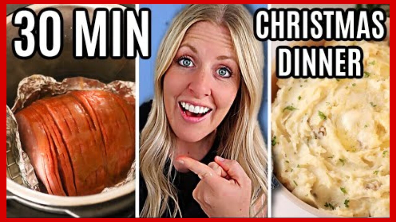 I Made AN ENTIRE Christmas Dinner in 30 Minutes!