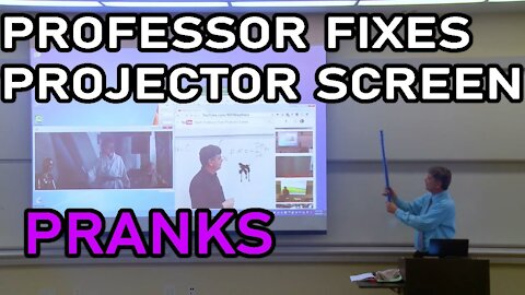 Professor Fixes Screen (April Fools Prank)