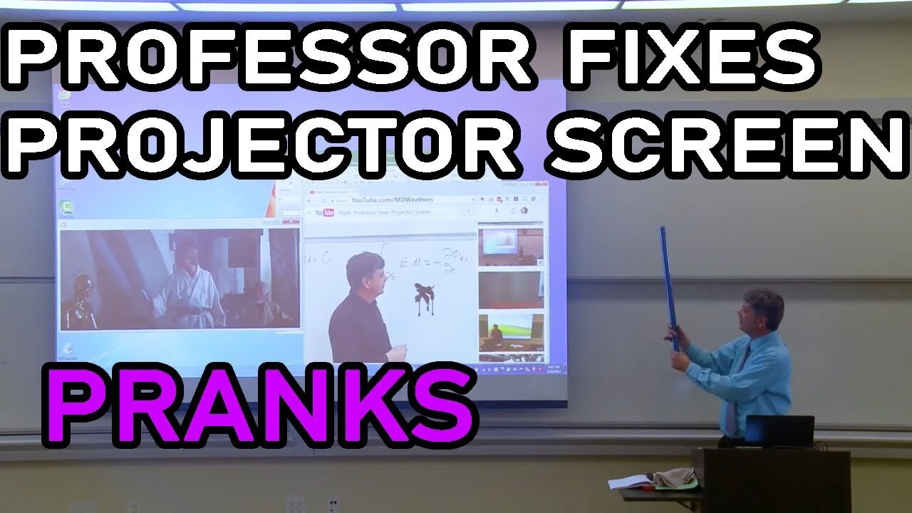 Professor Fixes Screen (April Fools Prank)