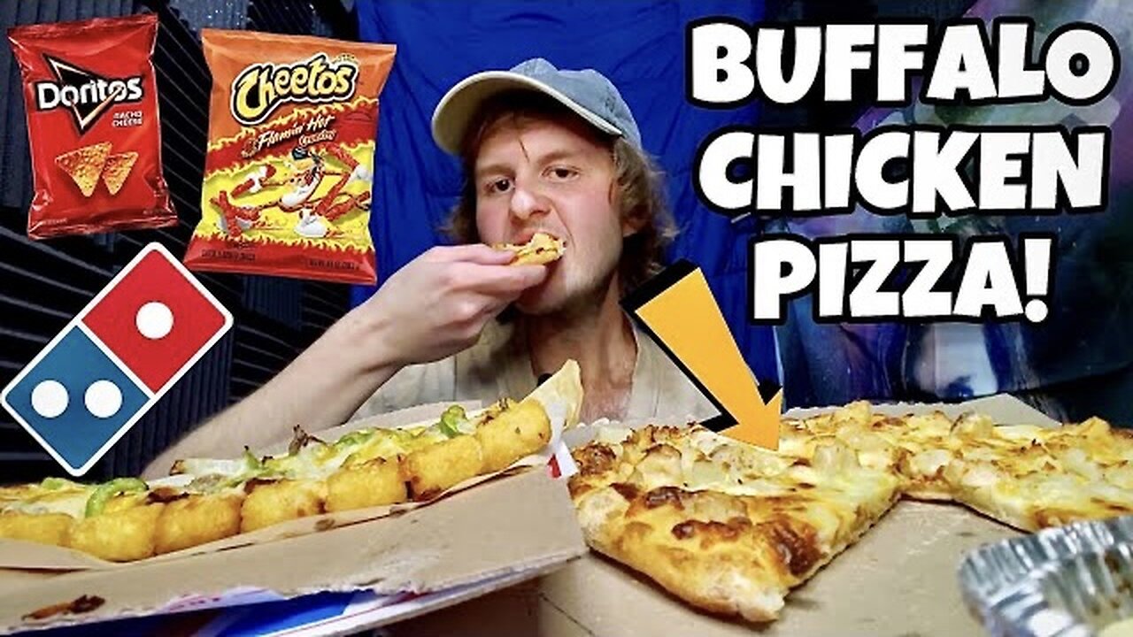 Domino’s MUKBANG! - Buffalo Chicken Pizza, Pasta & More!