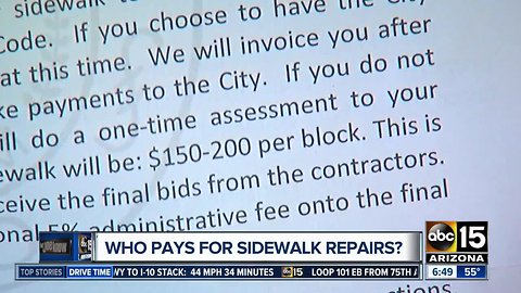 Who pays for sidewalk repairs?