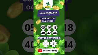 🍀 Resultado +MILIONÁRIA 41 | Sentindo Sorte #shorts