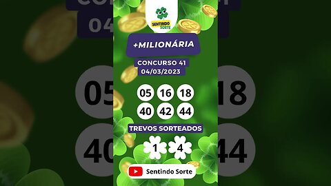 🍀 Resultado +MILIONÁRIA 41 | Sentindo Sorte #shorts