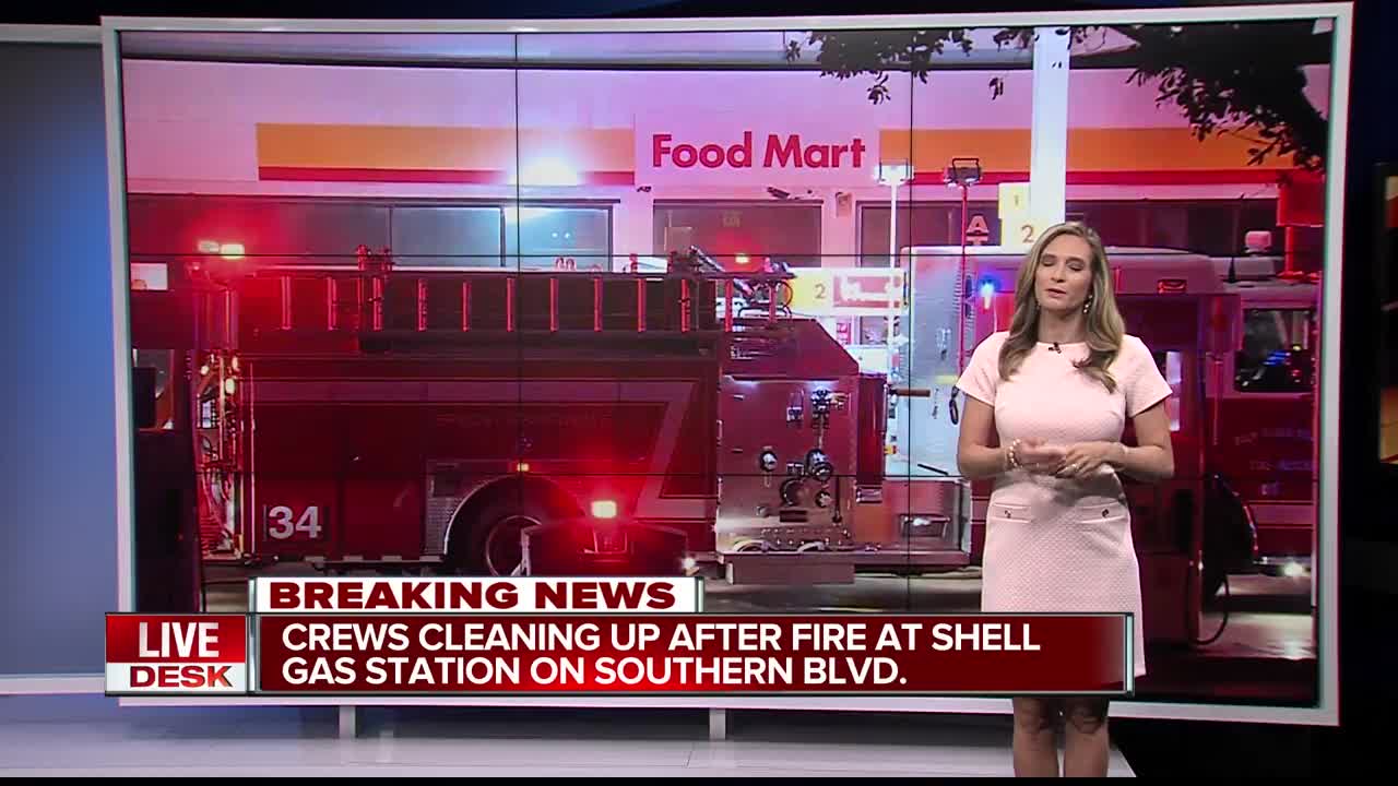 Overnight fire at Shell gas station along Southern Boulevard