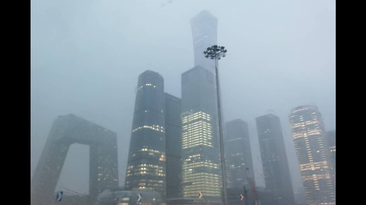 Beijing rain walk