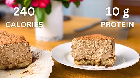 Low Calorie Desserts that Tastes GREAT - Light Tiramisu Cheesecake without cream cheese