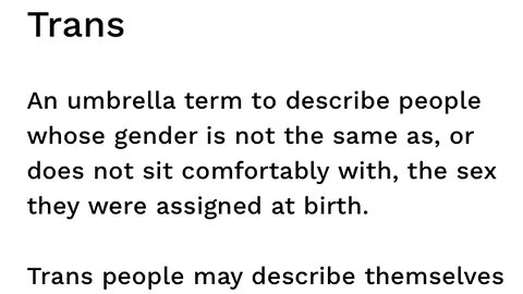 Trans apparently is an umbrella term