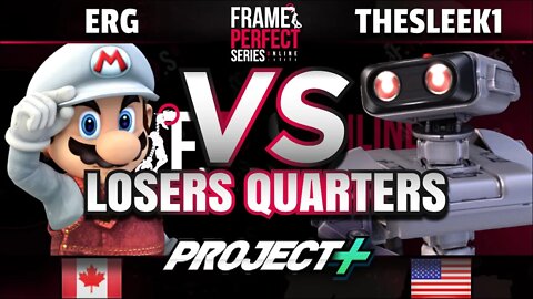 FPS6 Online - Erg (Mario) vs. Thesleek1 (R.O.B., Marth) - Project+ Losers Quarters