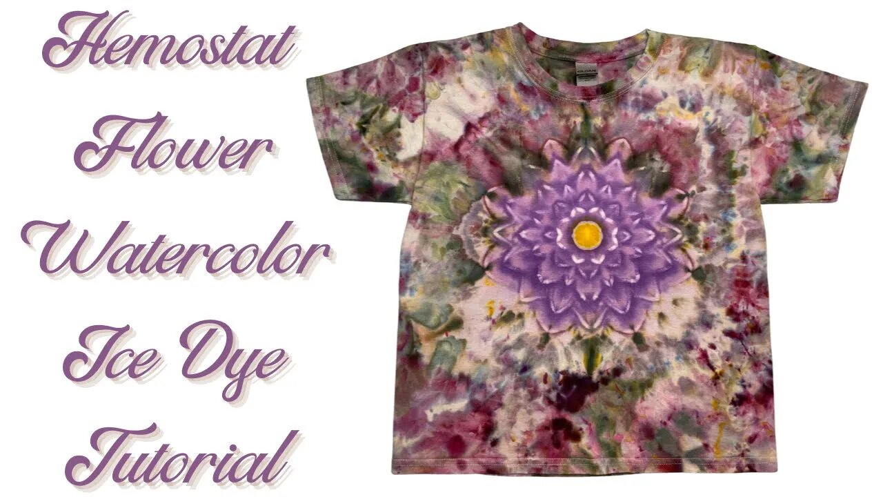 Tie-Dye Designs: Hemostat Flower Watercolor Liquid & Ice Dye