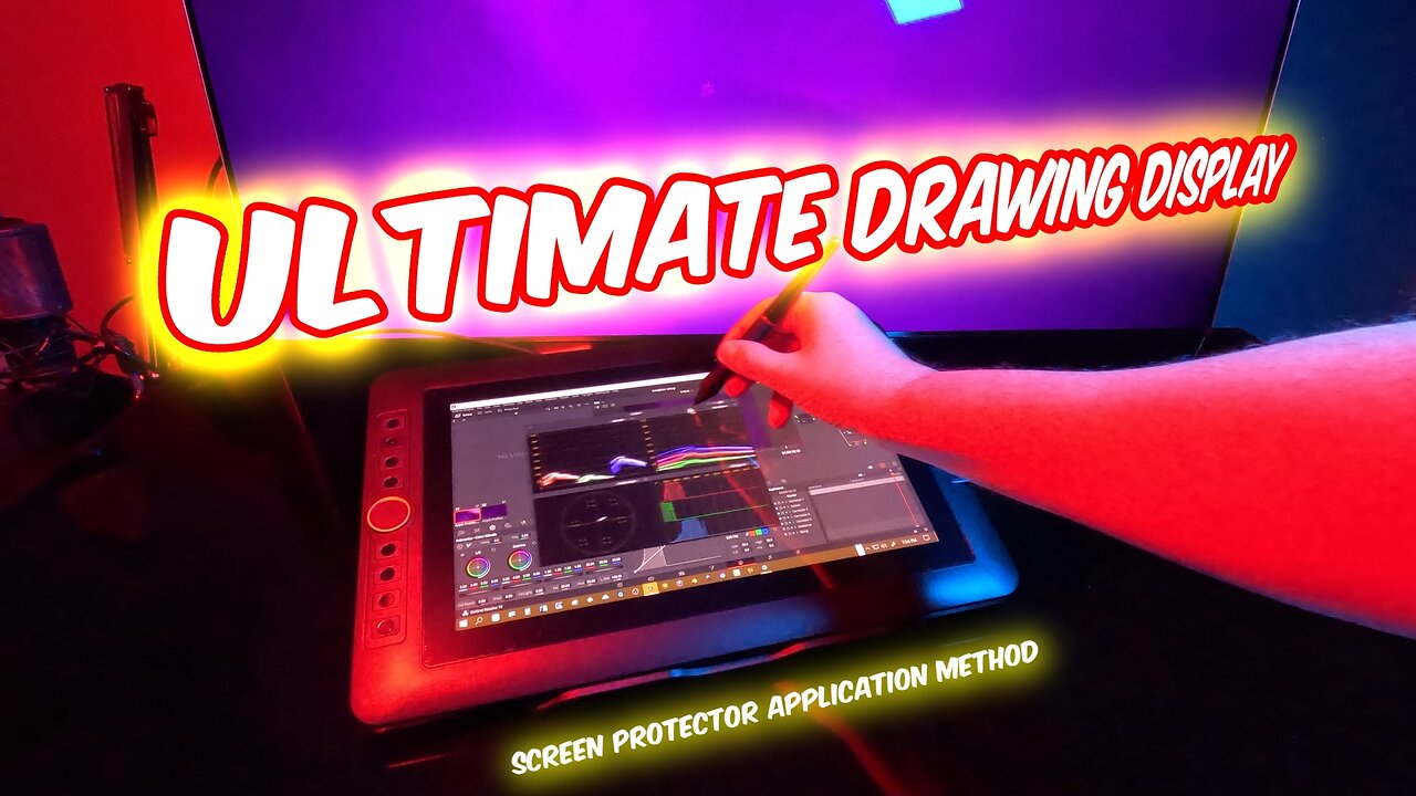 XP-Pen Artist 13.3 Pro ULTIMATE Screen Protector Application Demo | DaVinci Resolve 18 | GoPro 4K