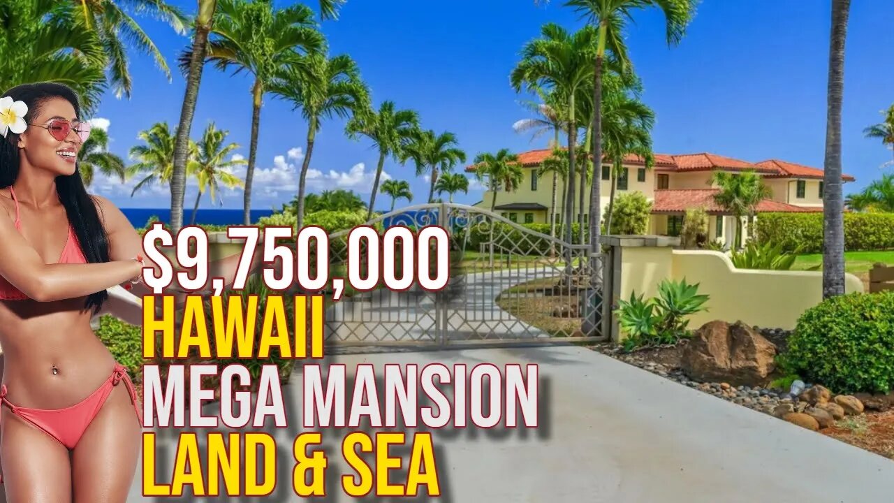 Touring $9,750,000 Hawaii Mega Mansion Land & Sea!