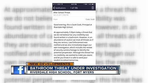 Threat at Riverdale High under investigation
