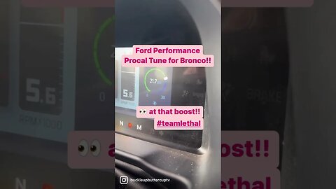 Ford Bronco Boost levels with Ford Performance Tune