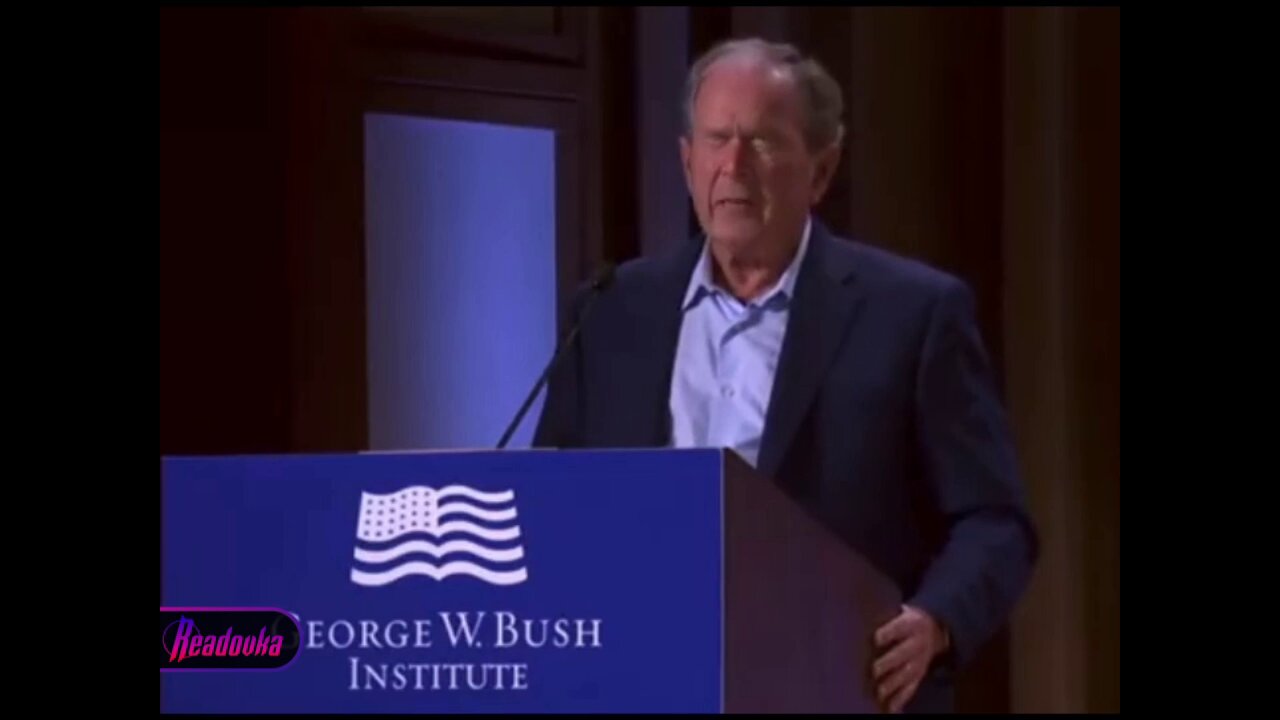 Former US President George W. Bush misspeaks during a public performance on Ukraine