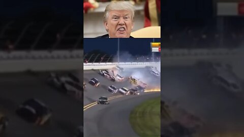 If Donald Trump was a NASCAR driver #nascar #nascarracing #donaldtrump #nascarcrashes #nascarmemes