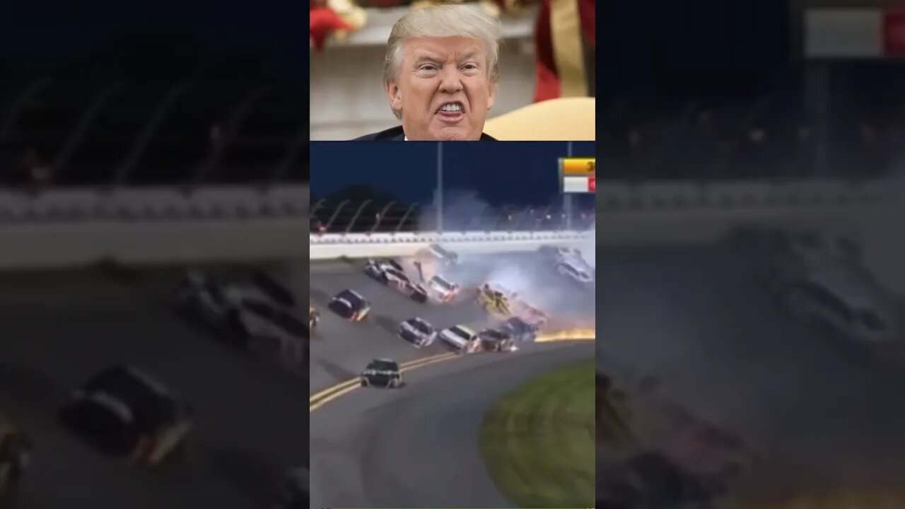 If Donald Trump was a NASCAR driver #nascar #nascarracing #donaldtrump #nascarcrashes #nascarmemes