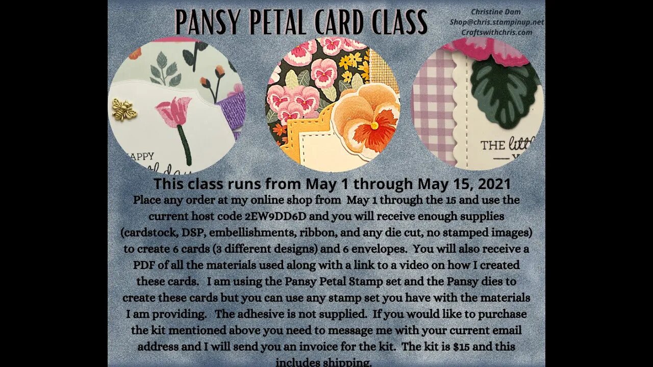 Pansy Petal Card Class