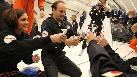 Space champagne for zero-gravity celebrations