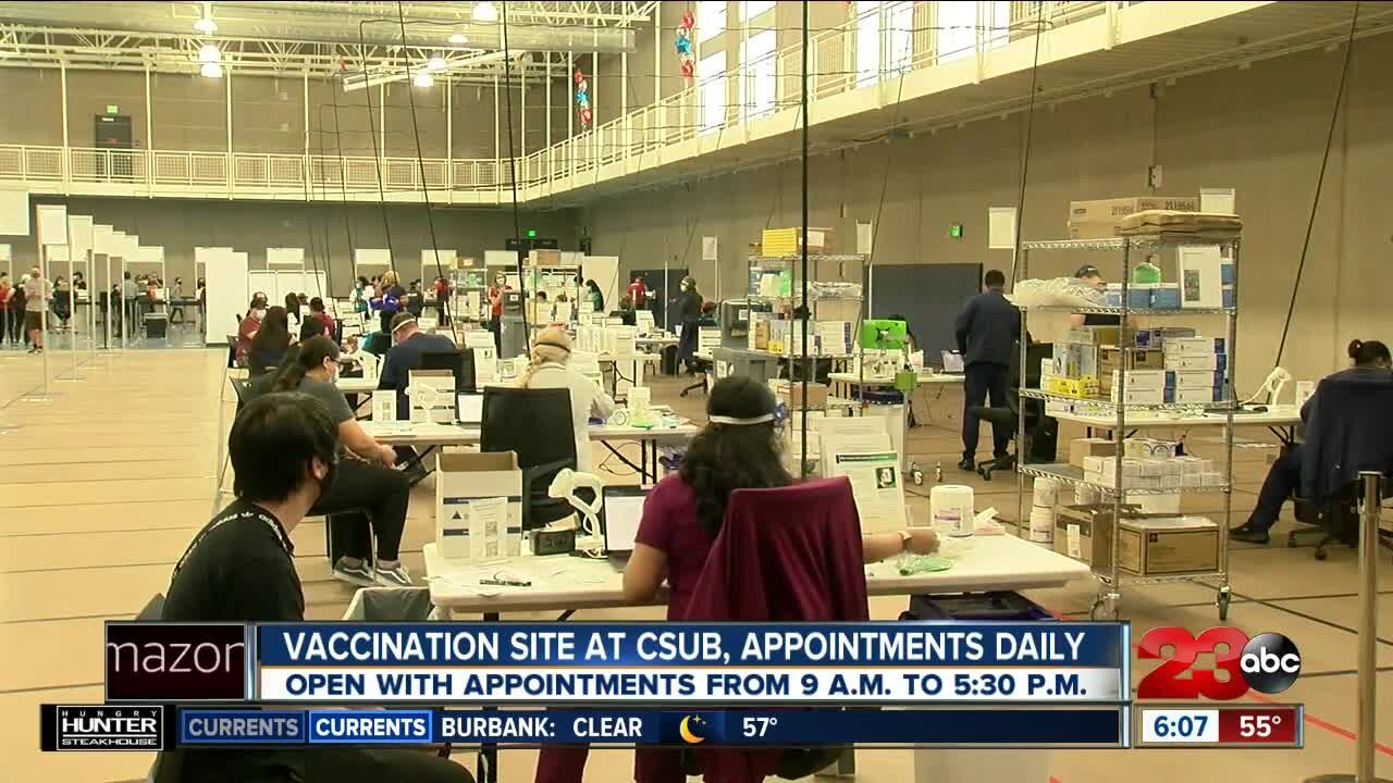 California State University Bakersfield opens up campus to serve as vaccination site