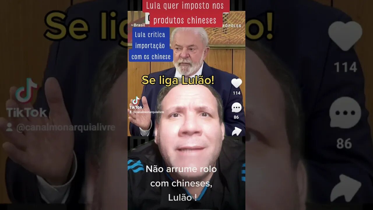 Lula quer contar imposto dos chineses de importação
