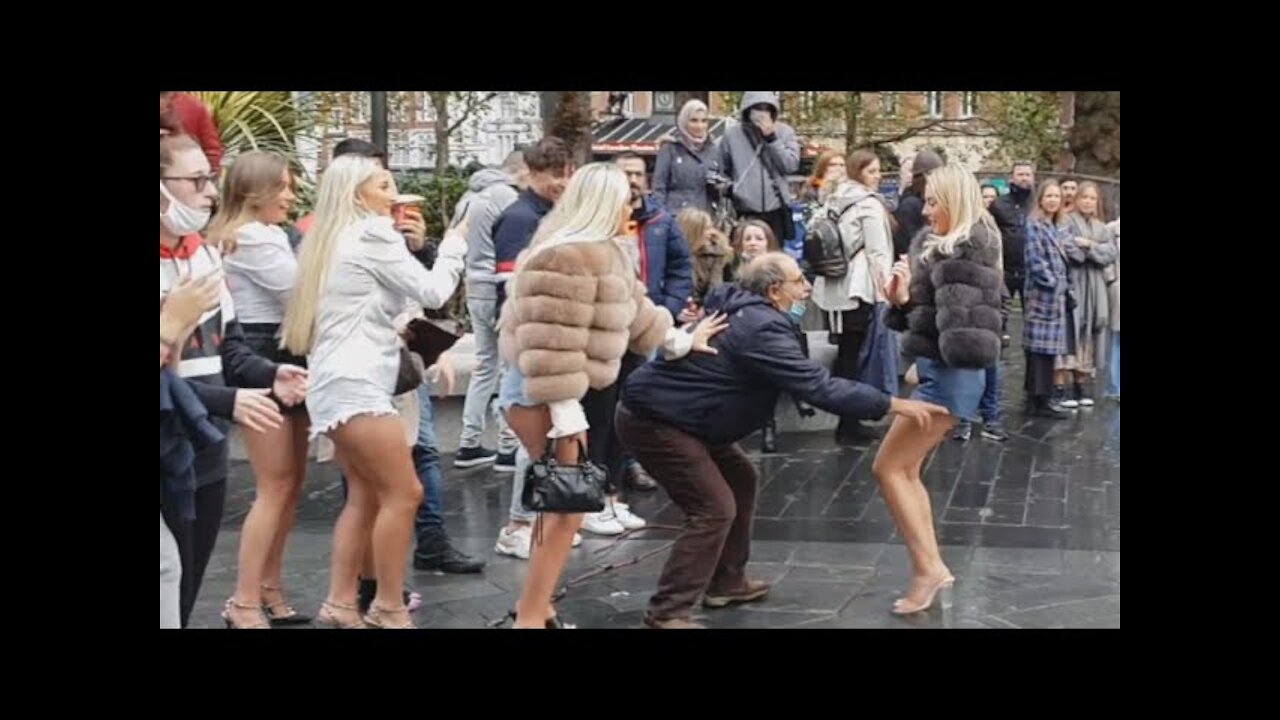 A Man From The Crowd Going Crazy Dancing | London | Street Performers!