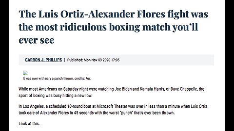 ORTIZ FLORES WAS RIGGED | IS BOXING DYING OFF IN FAVOR OF UFC