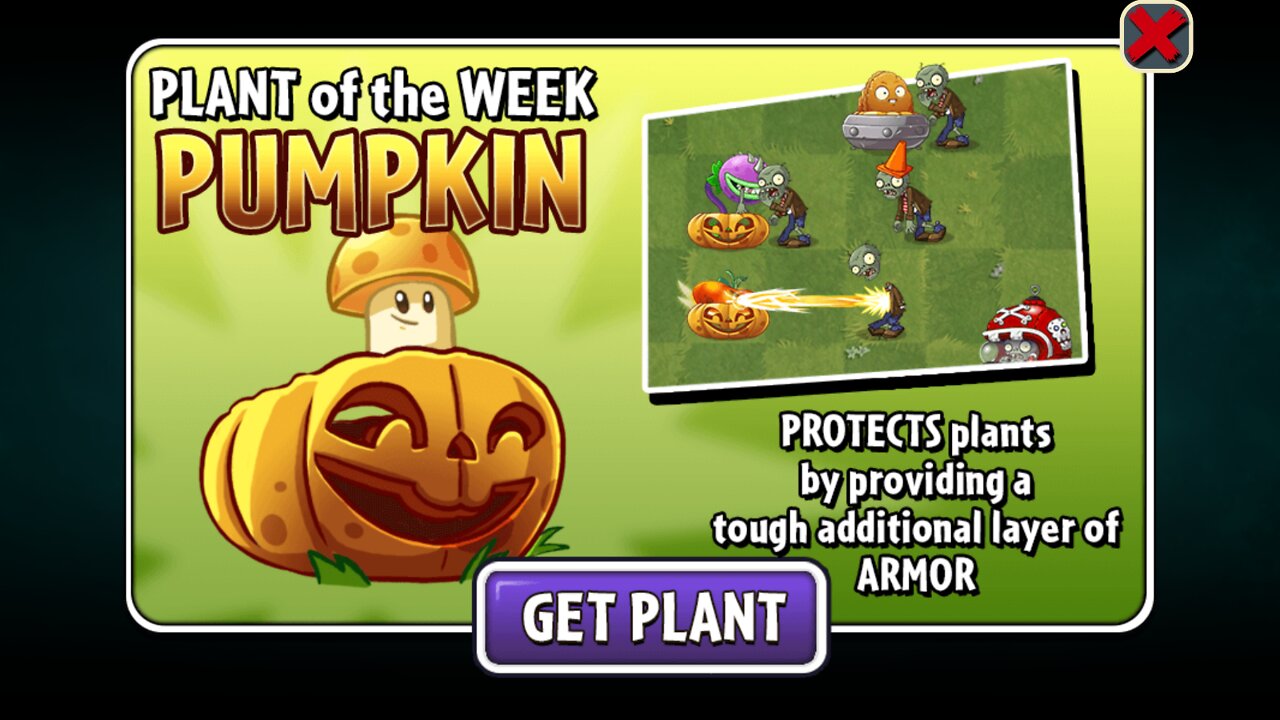 Plants vs Zombies 2 - Epic Quest - Seedium Plant Showcase - Pumpkin - March 2022