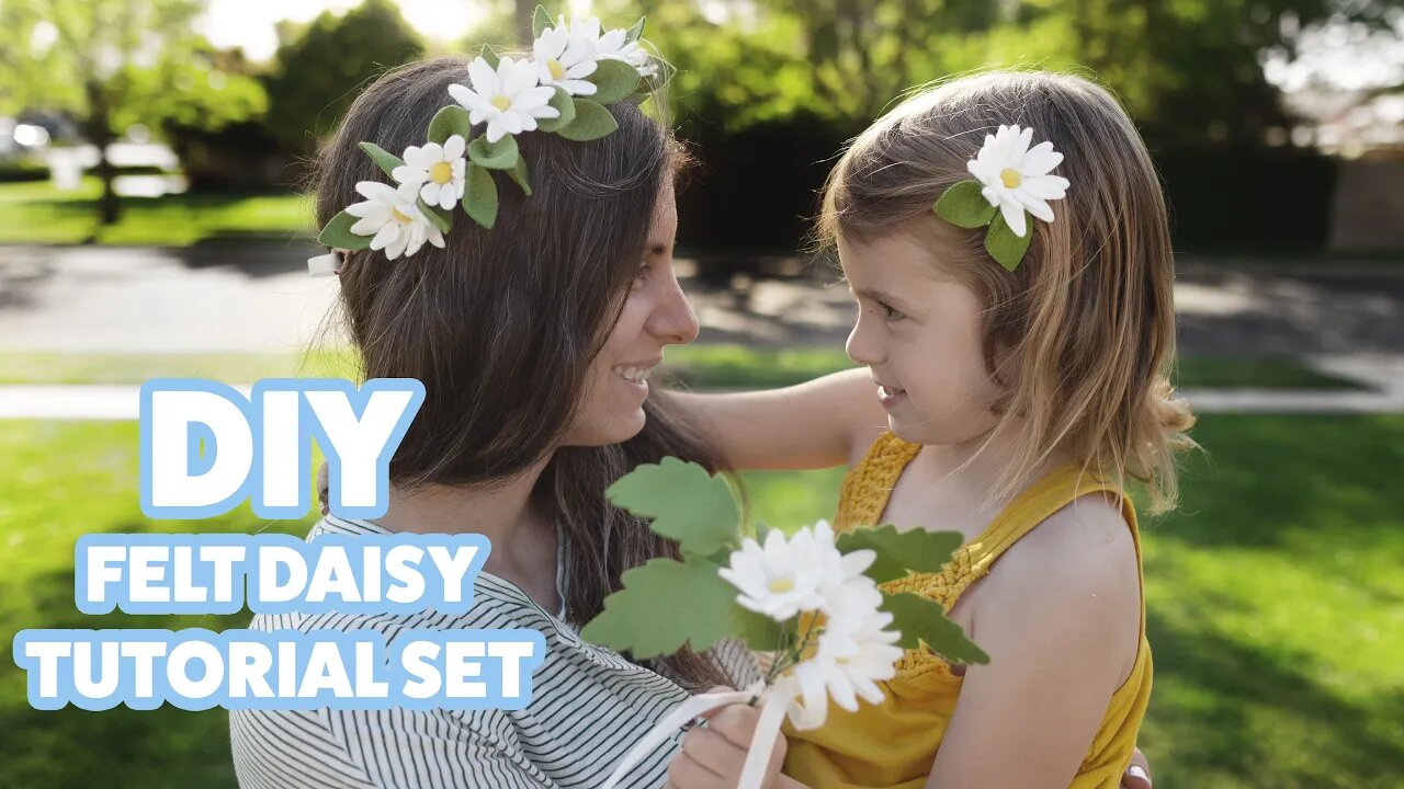 DIY Daisy Felt Flower Headband, Hair Clip and Bouquet | How to make Daisy Felt Flower Headband