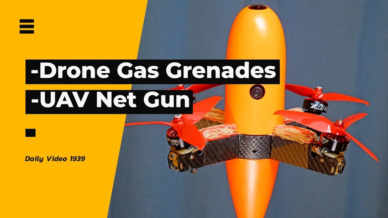 Police Using Drone Grenades, Counter UAV Net Interceptor