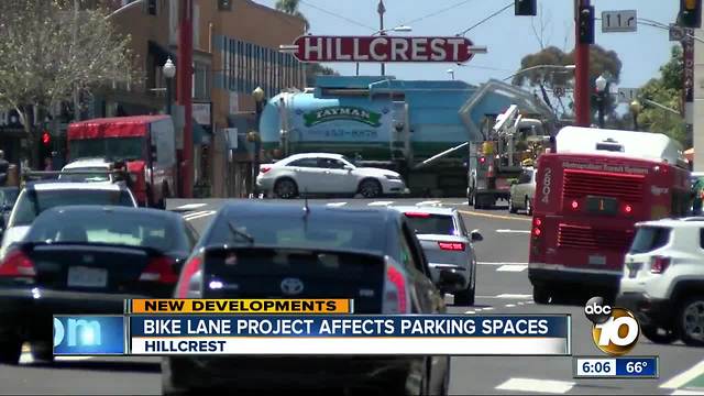 Bike lane project is affecting parking spaces