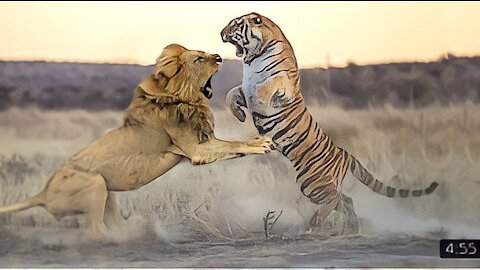 Lion vs Tiger - who will win in a Fight ?