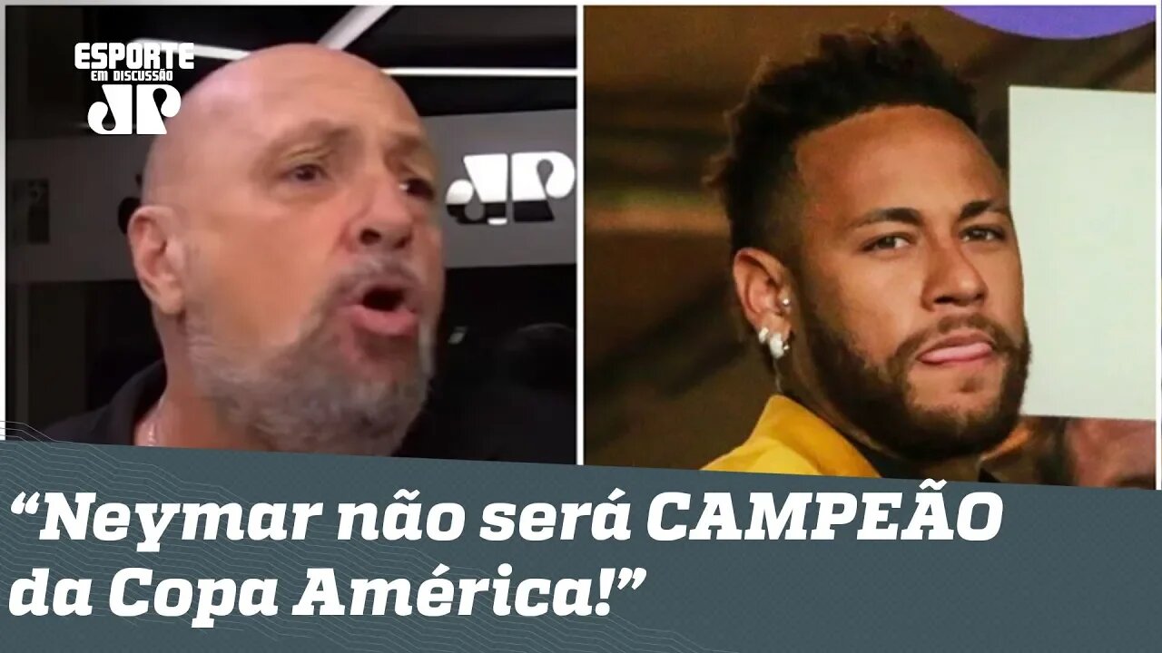 "Se o Brasil for campeão, o Neymar que NÃO VÁ pegar medalha!", dispara narrador