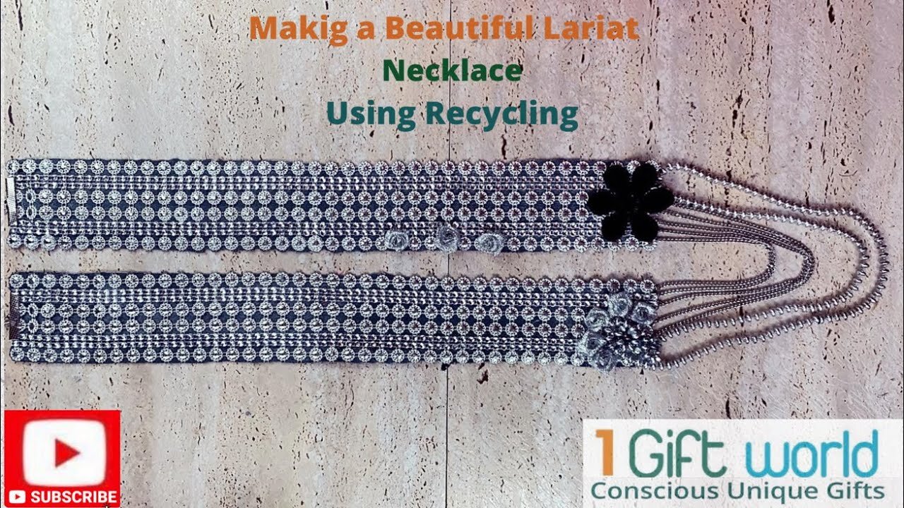 Make the Classic Lariat 'Necklace: The Spark' with Recycled Materials