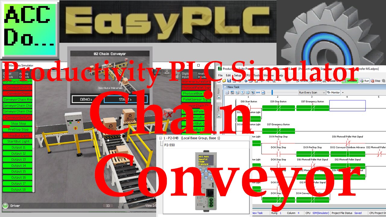 Productivity PLC Simulator - Chain Conveyor MS