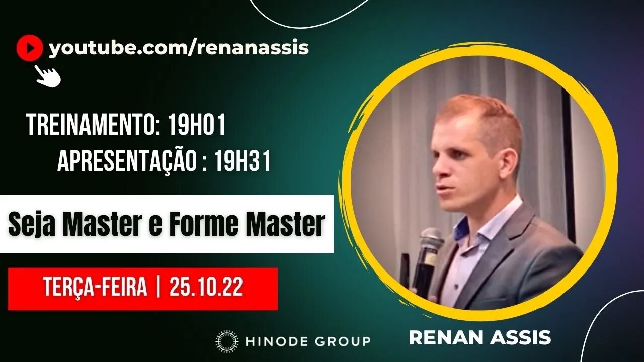 Seja Master e forme Master + Apresentação | Renan Assis