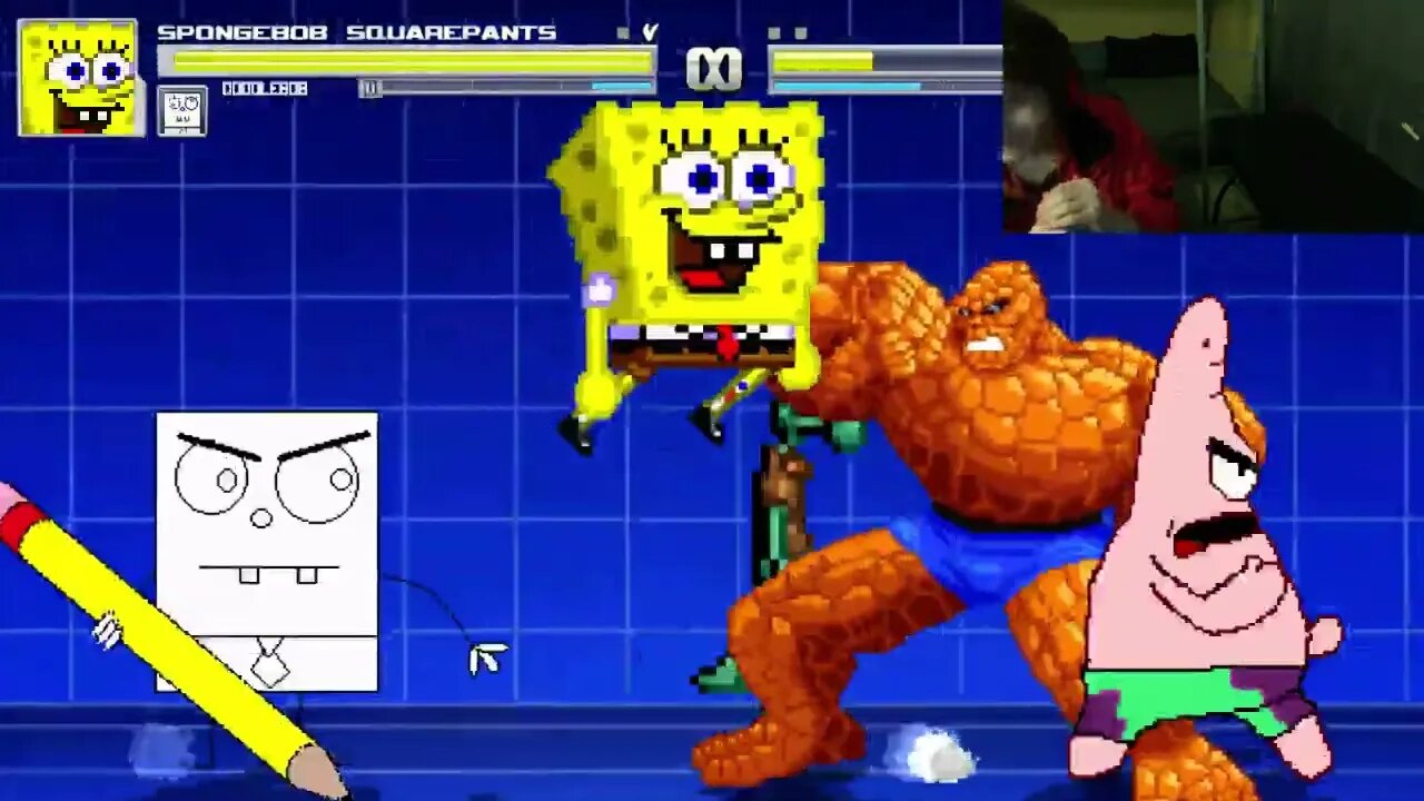 SpongeBob SquarePants Characters (SpongeBob, Squidward, And DoodleBob) VS The Thing In A Battle