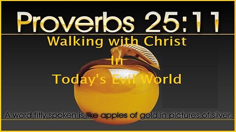 Walking With Jesus In Today's Evil World