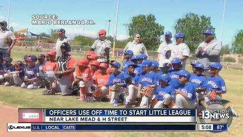 Officers use off time to start Little League