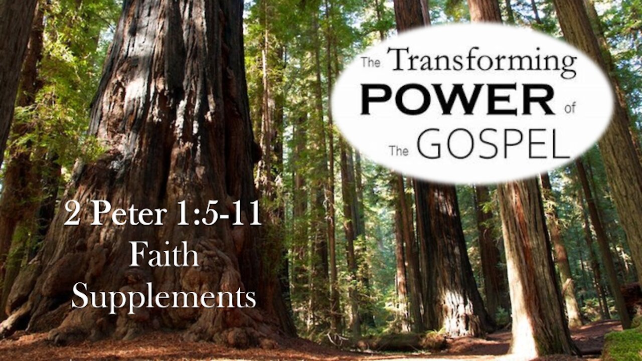 The Transforming Power of the Gospel--2 Peter 1:5-11 "Faith Supplements"