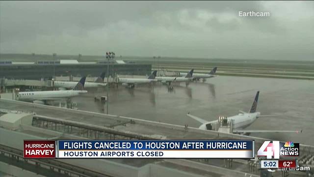 Flights canceled to Houston in wake of Hurricane Harvey