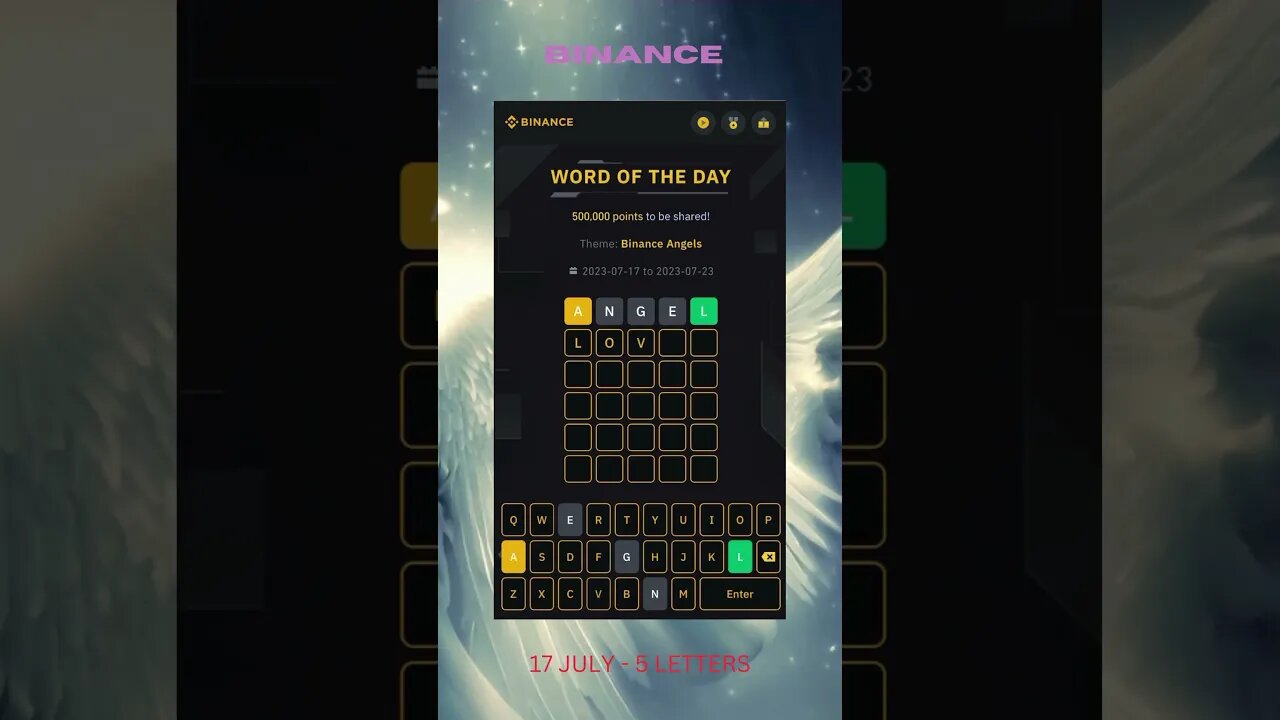 Unraveling Binance Angels: Play the Binance Word of the Day Game!. #BinanceAngels #shorts #binance